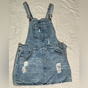Forever 21 Jean Skirt Overalls